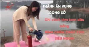 Làm kem bằng bình chữa cháy của thánh ăn vụng nơi công sở