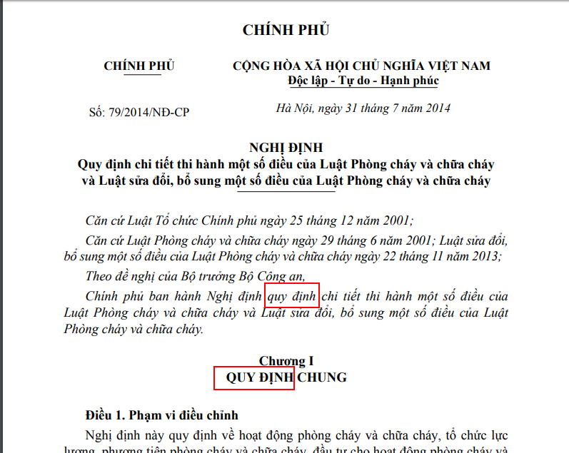 Văn bản Chính phủ vẫn dùng "QUY ĐỊNH" thay vì "QUI ĐỊNH" như BGD đề xuất