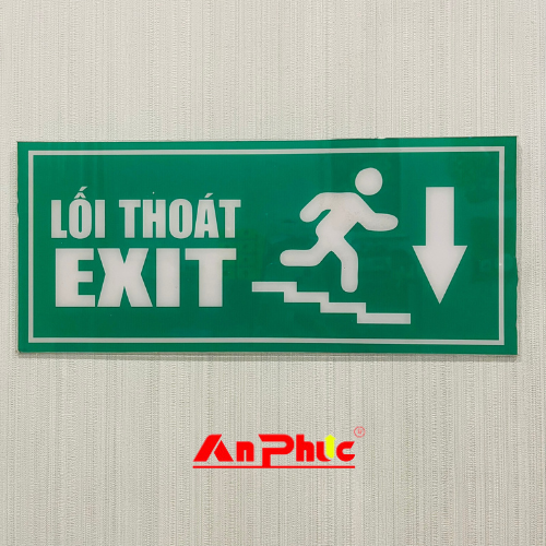 Biển exit thoát hiểm dạ quang