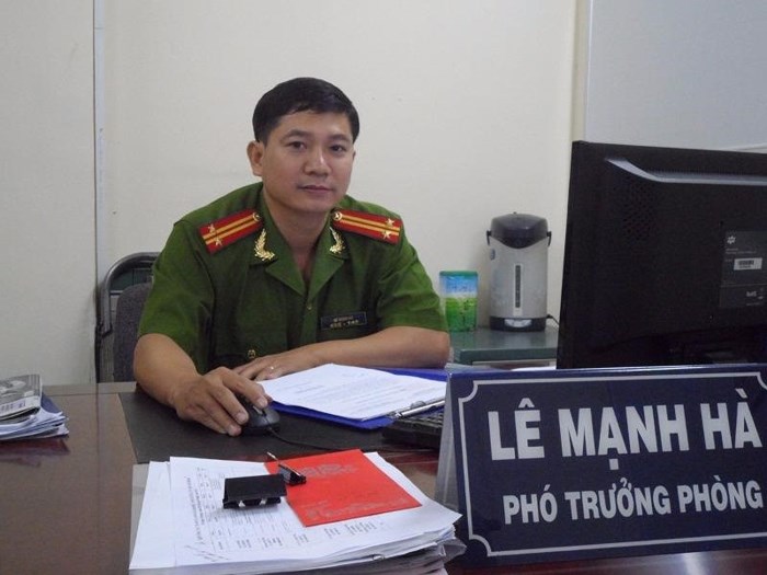Trung tá Lê Mạnh Hà, Phó Trưởng phòng Pháp chế điều tra xử lý cháy nổ
