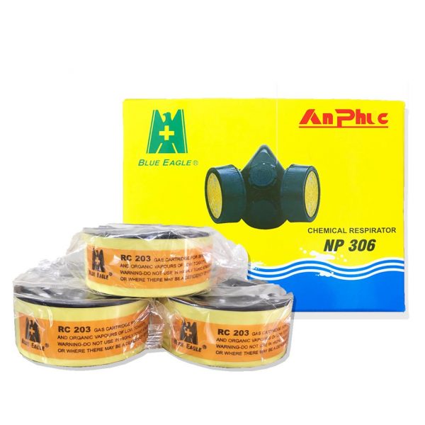 Combo mặt nạ phòng độc NP306 kèm phin lọc RC203